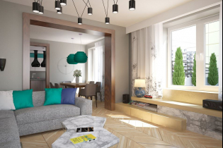 Design av en fireroms leilighet på 120 kvadratmeter. m. i St. Petersburg
