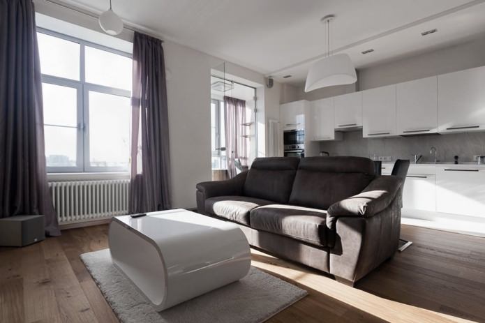 Design minimalista de apartamento de 64 m² m