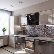 Køkken med mosaik: design og finish-3
