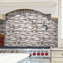 Kjøkken med mosaikk: design og finish-10