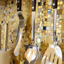 Mozaikli mutfaklar: tasarım ve kaplamalar-12