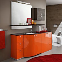 Conception de salle de bain en orange-8