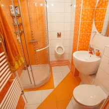 Conception de salle de bain en orange-16