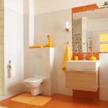 Conception de salle de bain en orange-13