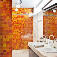 Conception de salle de bain en orange-11