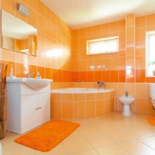 Conception de salle de bain en orange-9