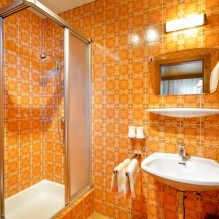 Design de salle de bain en orange-19