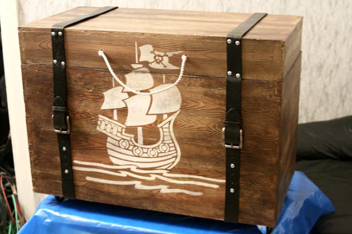 Cofre de fusta pirata bricolatge