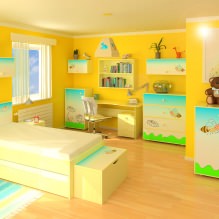 Bērnu istaba dzeltenās krāsās-15