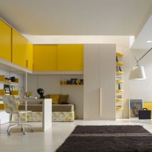 Habitación infantil en tonos amarillos-18