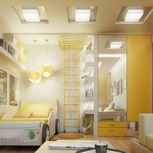 Children's room in yellow tones-7