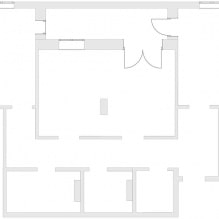 Suunnittelu 3-huoneen huoneisto, 80 neliömetriä. m-1
