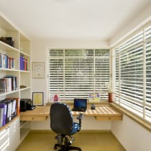 Lieu de travail à la fenêtre: idées de photos et organisation-3