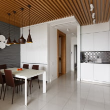 Vitt golv i interiören: typer, design, kombination med färg på väggar, tak, dörrar, möbler-3