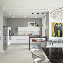 Hvidt gulv i det indre: typer, design, kombination med farve på vægge, loft, døre, møbler-6