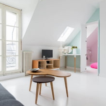 Piso blanco en el interior: tipos, diseño, combinación con el color de las paredes, techo, puertas, muebles-13