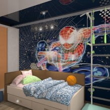 Photowall-paper in a nursery: drawings for girls, boys, examples in various styles and colors-0