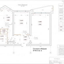 Design en-værelses lejlighed på 55 kvm. M-2