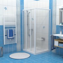 Suunnittelu kylpyhuone sinisillä sävyillä-7