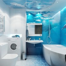 Mavi tonlarda banyo tasarımı-8