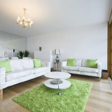 The interior of the living room in green tones-3