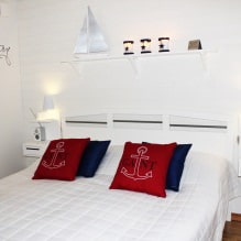 Interior design bedrooms in a marine style-1