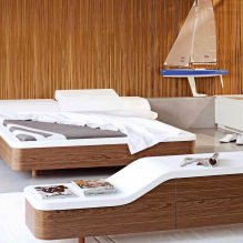 Dormitoare de design interior într-un stil marin-10