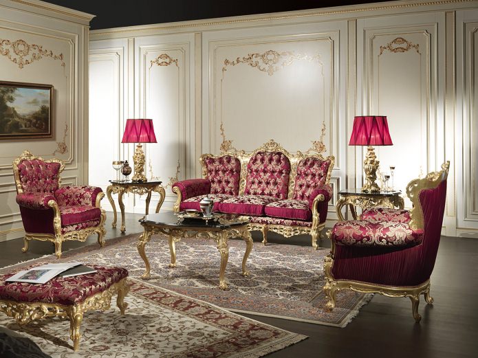 Baroque living room interior