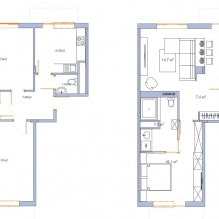 Appartement design spacieux et lumineux de 58 mètres carrés. m. -1
