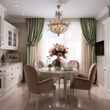 Design de interiores da cozinha-sala de jantar em estilo clássico-5