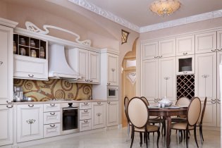 Design intérieur de la cuisine-salle à manger dans un style classique