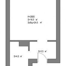 Skandināvu interjera dizains nelielam studijas tipa dzīvoklim 24 kvadrātmetru platībā. m-4