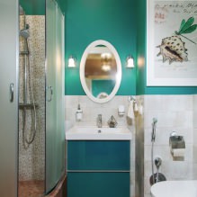 Turquoise à l'intérieur: caractéristiques, combinaisons, choix de finitions, mobilier et décoration-8