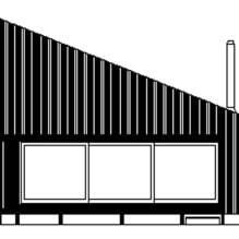 Modernes Design eines kleinen Privathauses im Wald-12