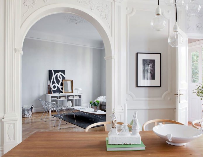 Båge i lägenheten: designfunktioner, vyer, design, dekorationsalternativ
