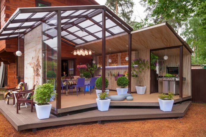 Design terasa intr-o casa privata din suburbii