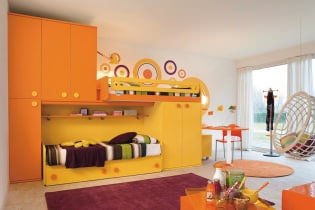 Couleur orange dans la chambre des enfants: caractéristiques, photo