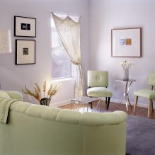Lila renklerde oturma odası tasarımı için kurallar-4