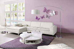 Règles pour décorer un salon dans des couleurs lilas