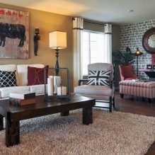 El diseño de la sala de estar al estilo inglés: características, foto-3