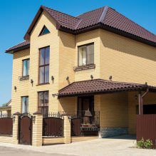 Tehlové fasády domov: fotografie, výhody a nevýhody-5