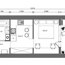 Apartamento de design moderno 24 metros quadrados. m.-2