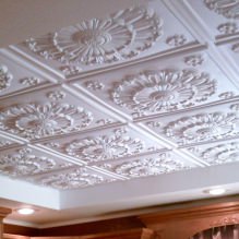 Foam tile for the ceiling: pros and cons, gluing steps-10