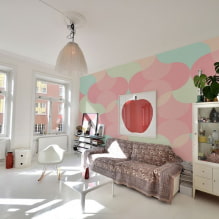 Interior dalam warna pastel: ciri, pilihan kertas dinding, gaya, gabungan-20
